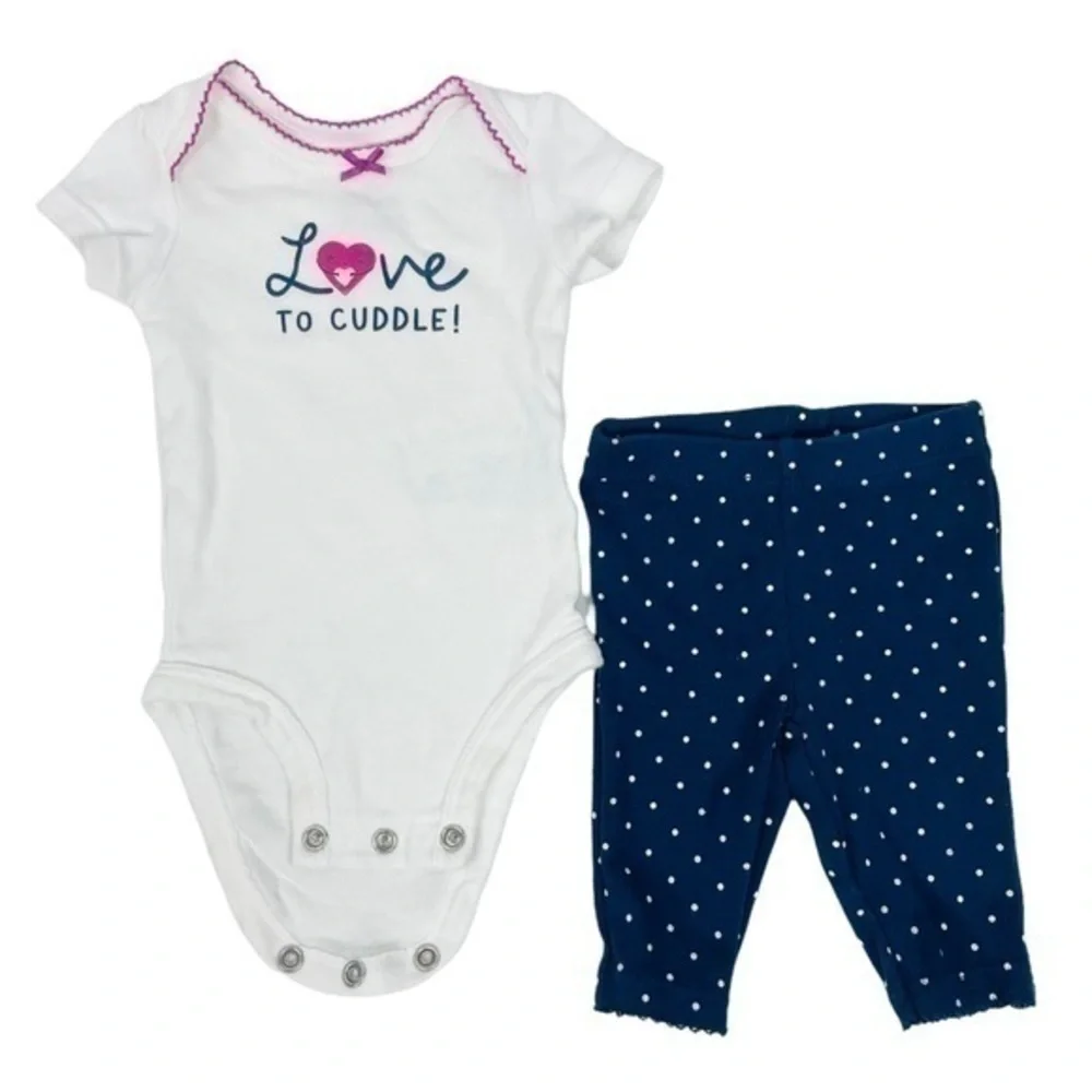 Carters 6 Piece Bundle | Baby - NB Newborn | Pull On Pants, Top, Bodysuit